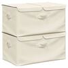 vidaXL 2 db kr&eacute;msz&iacute;nű sz&ouml;vet t&aacute;rol&oacute;doboz 50 x 30 x 25 cm