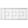 vidaXL Gabion emelt &aacute;gy Ez&uuml;st 140 x 60 x 55 cm Horganyzott ac&eacute;l