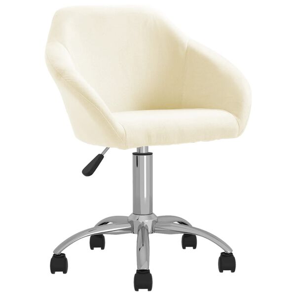 vidaXL 4 db kr&eacute;msz&iacute;nű sz&ouml;vetbor&iacute;t&aacute;s&uacute; forg&oacute; &eacute;tkezősz&eacute;k