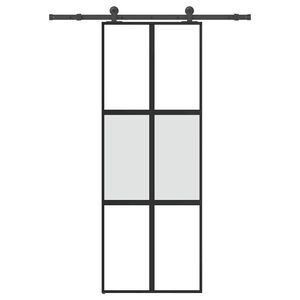 vidaXL tol&oacute;ajt&oacute; vasalatokkal 76x205 cm edzett &uuml;veg&Alum&iacute;nium