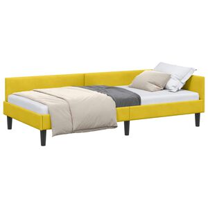 vidaXL Sarok&aacute;gy keret fejt&aacute;ml&aacute;val S&aacute;rga 80 cm x 200 cm B&aacute;rsony