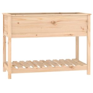 vidaXL t&ouml;m&ouml;r fenyőfa n&ouml;v&eacute;nytart&oacute; polccal 111,5x54x81 cm