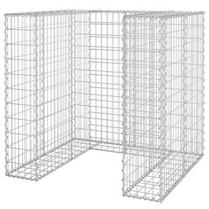 vidaXL horganyzott ac&eacute;l gabionfal szemeteskuk&aacute;hoz 110 x 100 x 110 cm