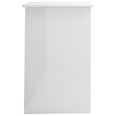 vidaXL magasfényű fehér forgácslap íróasztal 100 x 50 x 76 cm