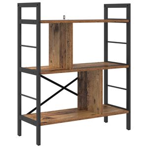 vidaXL K&ouml;nyvespolc 5 szintes 75 x 30 x 91 cm Szerelt Fa &Ouml;reg fa