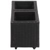 vidaXL fekete polyrattan kerti magaságyás 2 kaspóval 60 x 30 x 36 cm