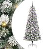 vidaXL Műanyag Hajtogat&oacute;s Kar&aacute;csonyfa 300 LED Z&ouml;ld &eacute;s Feh&eacute;r 240 cm