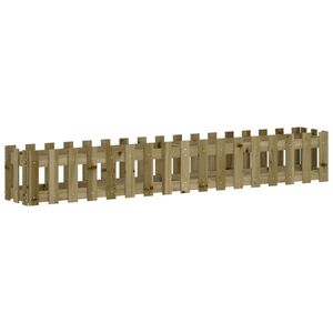 vidaXL impregn&aacute;lt fenyőfa kerti magas&aacute;gy&aacute;s ker&iacute;t&eacute;ssel 200x30x30 cm