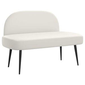 vidaXL K&aacute;rpitozott pad h&aacute;tt&aacute;ml&aacute;val Feh&eacute;r 110 x 60 x 76 cm Műbőr
