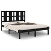 vidaXL Small Double fekete t&ouml;m&ouml;r fa &aacute;gykeret 120 x 190 cm