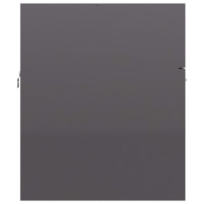 vidaXL magasfényű szürke forgácslap mosdószekrény 80 x 38,5 x 46 cm