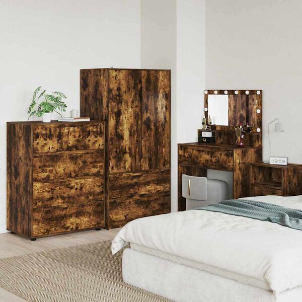 vidaXL T&aacute;rol&oacute; szekr&eacute;nyek 2 pcs F&uuml;st&ouml;lt t&ouml;lgy 80 x 48 x 105 cm Faanyag