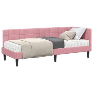vidaXL Sarok &Aacute;gykeret Matraccal 2 db R&oacute;zsasz&iacute;n 80 x 200 cm B&aacute;rsony