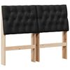 vidaXL K&aacute;rpitozott fejt&aacute;mla Fekete 120 cm T&ouml;m&ouml;r fenyőfa