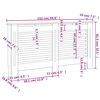 vidaXL feh&eacute;r MDF radi&aacute;torburkolat 152 x 19 x 81,5 cm