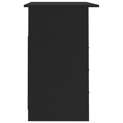 vidaXL fekete forgácslap íróasztal fiókokkal 110 x 50 x 76 cm