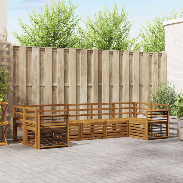 vidaXL &Uuml;lőgarnit&uacute;r&aacute;k 7 pcs Term&eacute;szetes T&ouml;m&ouml;r Ak&aacute;cfa