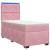 vidaXL Boxspring &aacute;gy matraccal R&oacute;zsasz&iacute;n 90 x 200 cm B&aacute;rsony