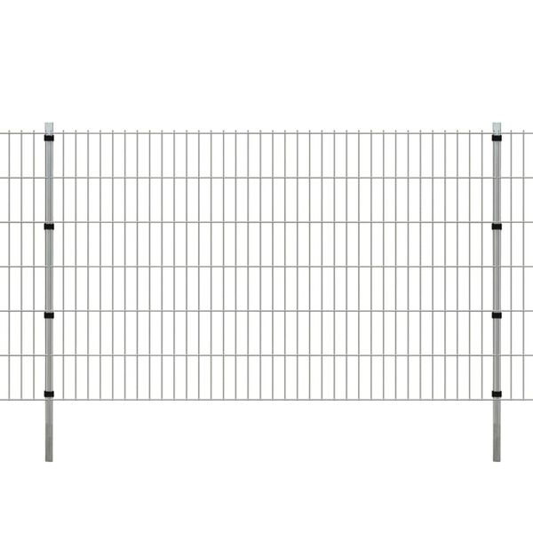 vidaXL 10 db ez&uuml;stsz&iacute;nű horganyzott ac&eacute;l kerti ker&iacute;t&eacute;sp&oacute;zna 170 cm