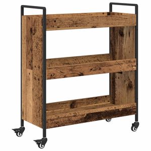 vidaXL Konyhai kocsi &Ouml;reg fa 70 x 30 x 82 cm Szerelt Fa