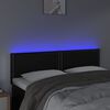 vidaXL fekete műbőr LED-es fejt&aacute;mla 144 x 5 x 78/88 cm