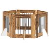vidaXL Kutyaker&iacute;t&eacute;s &aacute;llv&aacute;nyokkal 6 pcs Antik Fa 60 x 60 cm Szerelt Fa