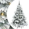vidaXL Mű kar&aacute;csonyfa 150 LED-del &aacute;llv&aacute;nnyal Feh&eacute;r 150 cm PE &eacute;s PVC
