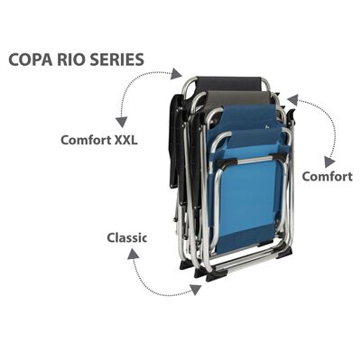 Bo-Camp Copa Rio Classic szürke összecsukható kempingszék