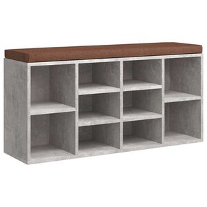 vidaXL betonsz&uuml;rke szerelt fa cipőt&aacute;rol&oacute; pad 103 x 30 x 48 cm