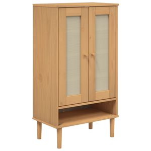 vidaXL SENJA barna rattanhat&aacute;s&uacute; t&ouml;m&ouml;r fa cipőszekr&eacute;ny 59,5x35x107 cm