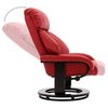 vidaXL piros műbőr TV-fotel l&aacute;bzs&aacute;mollyal