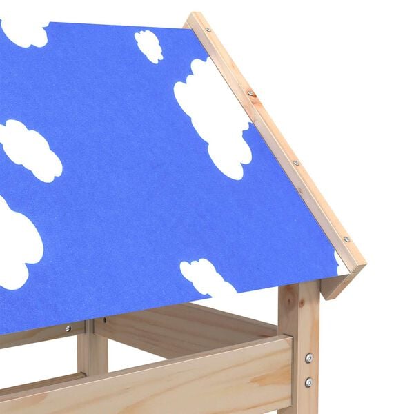 vidaXL J&aacute;t&eacute;k Torny Barna 85 x 52,5 x 239 cm T&ouml;m&ouml;r fenyőfa