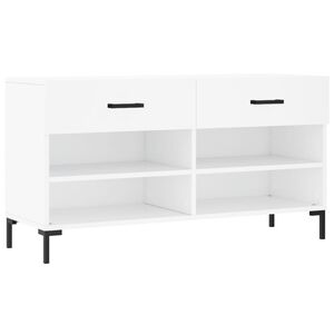 vidaXL feh&eacute;r szerelt fa cipőpolc 102x35x55 cm