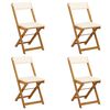 vidaXL K&uuml;lt&eacute;ri bistro sz&eacute;kek 4 pcs Kr&eacute;mfeh&eacute;r 40 x 53 x 80 cm