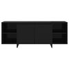 vidaXL fekete szerelt fa TV-szekrény 130 x 35 x 50 cm