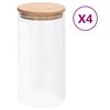 vidaXL 4 db &uuml;veged&eacute;ny bambuszfed&eacute;llel 1200 ml