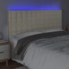 vidaXL kr&eacute;msz&iacute;nű műbőr LED-es fejt&aacute;mla 160x5x118/128 cm
