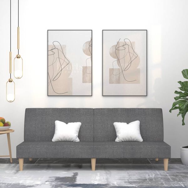 vidaXL k&eacute;tszem&eacute;lyes vil&aacute;gossz&uuml;rke sz&ouml;vet kanap&eacute;&aacute;gy