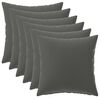 vidaXL P&aacute;rna huzat 6 pcs HEERLEN Antracitsz&uuml;rke 40 x 40 cm Poli&eacute;szter