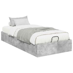 vidaXL Ottom&aacute;n &Aacute;gykeret t&aacute;rol&oacute;val Beton Sz&uuml;rke 90 x 200 cm M&eacute;rn&ouml;ki fa