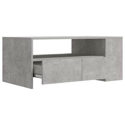 vidaXL betonszürke szerelt fa dohányzóasztal 102 x 55 x 42 cm