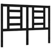 vidaXL fekete tömör fa ágykeret fejtámlával Double