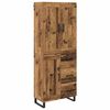 vidaXL Magasfi&uacute; 2 db &Ouml;reg fa 69,5 x 34 x 180 cm Szerelt fa &eacute;s &Uuml;veg