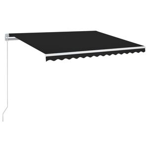 vidaXL antracitsz&uuml;rke k&eacute;zzel kih&uacute;zhat&oacute; LED-es napellenző 350 x 250 cm