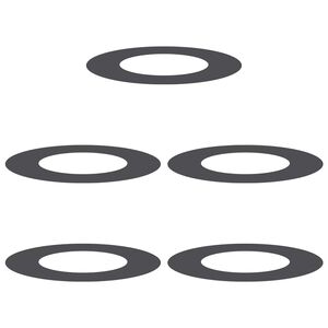 vidaXL Alkalmas lapos fa gyűrűkhez 5 pcs Fekete &Oslash;40 / 70 cm Ac&eacute;l