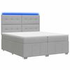 vidaXL LED Boxspring &Aacute;gy Mattal Vil&aacute;gossz&uuml;rke 200 x 200 cm Sz&ouml;vet
