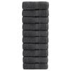 vidaXL pr&eacute;mium SOLUND mosd&oacute;t&ouml;rlőkendők 10 db antracitsz&uuml;rke 30 x 30 cm 600 g/m&sup2;