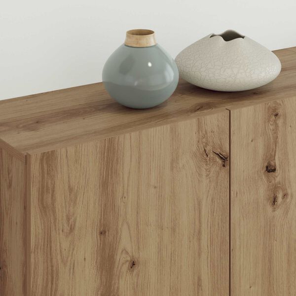 vidaXL TV szekr&eacute;ny Falra szerelhető 4 pcs Artisan t&ouml;lgy Faanyag