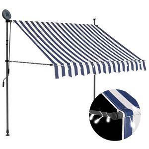 vidaXL k&eacute;k &eacute;s feh&eacute;r k&eacute;zzel kih&uacute;zhat&oacute; LED-es napellenző 150 cm