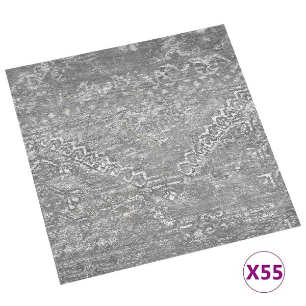 vidaXL Padl&oacute;deszk&aacute;k 55 pcs Beton Sz&uuml;rke 5,11 m&sup2; PVC